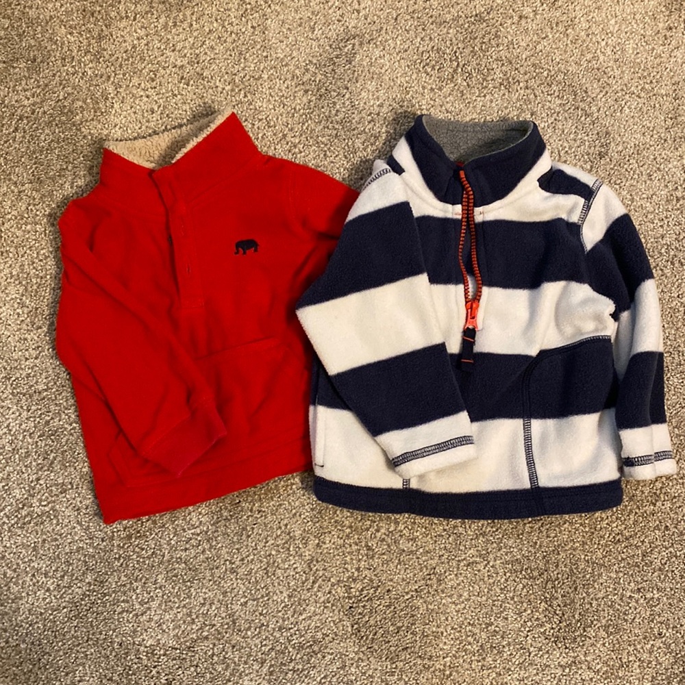 Bundle of 2 boys fleece half zips in perfect condition